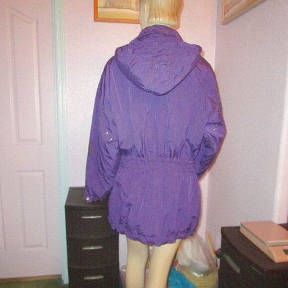 VTG Bogner EMBROIDERED Ski Size 12 JACKET Puffer FULL ZIP Coat POCKET Lined HOOD - Picture 10 of 12